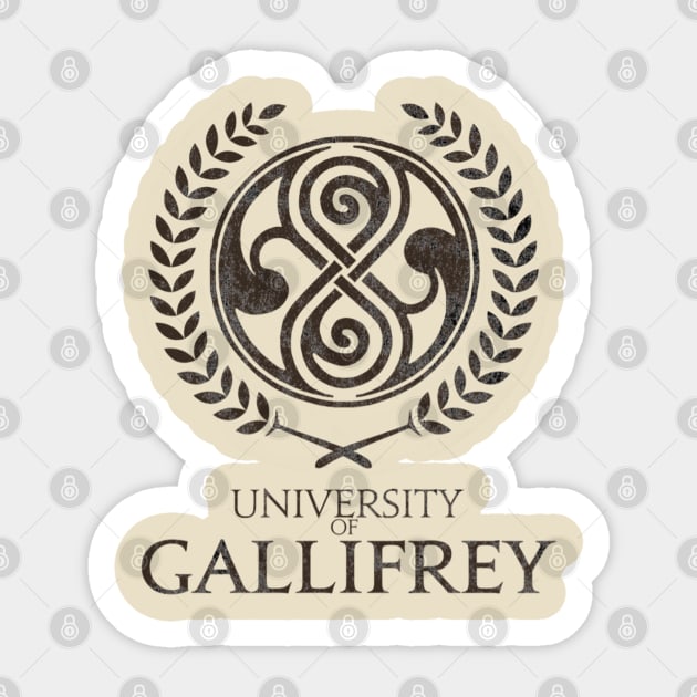 University Of Gallifrey Sticker by Shapmiyako
